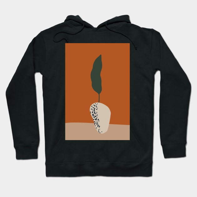 Abstract plant in a pot I Hoodie by AllPrintsAndArt